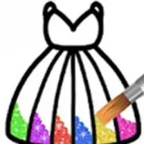 Gra Princess Glitter Coloring - For Kids