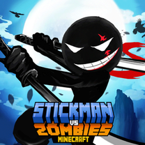 Gra Stickman vs Zombies Minecraft